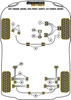 Tylna tuleja drążka stabilizatora 18mm Powerflex Black Series Alfa Romeo 147 (2000-2010), 156 (1997-2007), GT (2003-2010) PFR1-819-18BLK