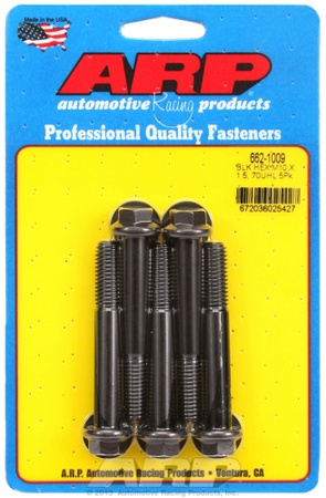 ARP M10 x 1.50 x 70 hex black oxide bolts (5pcs)