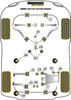 Przednia tuleja mocowania tylnego dyferencjału Powerflex Black Series BMW 5 Series & E39 (1996 - 2004)\E39 535 to 540 PFR5-524BLK