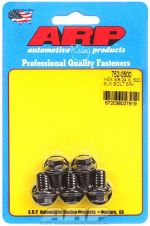 Śruby ARP "3/8""-24 x  .500 hex black oxide bolts" (5pcs)