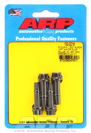 ARP 5/16-24x1.500 black 12pt WP pully w/.250" fan spcr stud