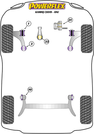 PowerAlign kerékrögzítő vezetőcsap Powerflex poliuretán szilent Road Series Skoda Kamiq (2019-on) PF99-514-15