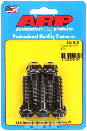 Śruby ARP "3/8""-16 x 1.500 12pt 7/16 wrenching black oxide bolts"5pcs