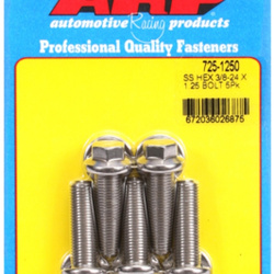 ARP "3/8""-24 x 1.250 hex 7/16 wrenching SS bolts" (5pcs)