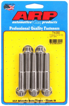 ARP "7/16""-20 x 2.500 12pt SS bolts" (5pcs)