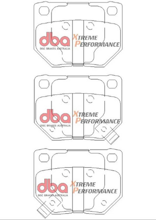Bremsbeläge hinten DBA Brake Pads Xtreme Performance ECE R90 certified Hawk HB179x.630 - DB1220XP NISSAN Aust NZ 300ZX GZ32 Z32 Skyline R32 R33 R34 SUBARU Impreza 22B GB270 Prodrive P1