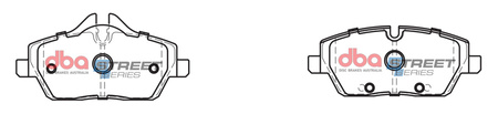 Klocki hamulcowe przednie DBA Brake Pads Street Series Ceramic - DB1782SS BMW 1 Series E81 116 118 E82 Coupe E87 120 E88 Convertible 2 F45 Active Tourer 214
