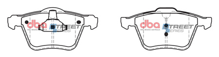 Brake Pads Street Series Ceramic front - DB2236SS FORD Galaxy Mk2 Mondeo Estate Mk4 Hatchback Saloon S-Max VOLVO S60 T5 T6 S80 V60 Mk1 Cross Country V70 Mk3 XC70