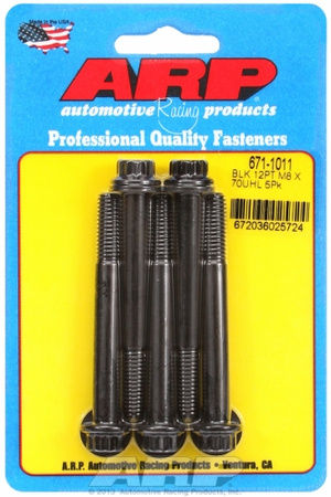 Śruby ARP M8 x 1.25 x 70 12pt black oxide bolts (5pcs)