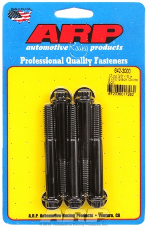 Śruby ARP "3/8""-16 x 3.000 12pt black oxide bolts" (5pcs)