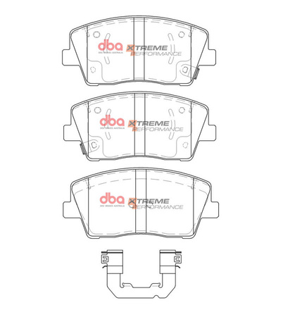 DBA fékbetétek Xtreme Performance első fékbetétek - DB15133XP KIA Stinger