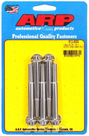 ARP "5/16""-18 x 3.000 12pt SS bolts" (5pcs)