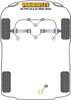 Wewnętrzna tuleja przedniego wahacza poprzecznego Powerflex Road Series Audi V8 Type 4C (1988-1994) PFF3-402