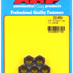 Śruby ARP "3/8-16"" black coarse hex nut kit" (5pcs)
