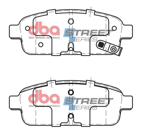 Klocki hamulcowe tylne DBA Brake Pads Street Series Ceramic - DB1990SS CHEVROLET Cruze J300 Orlando Trax Volt OPEL Ampera Astra J OPC GTC Cascada Mokka X Zafira Tourer VAUXHALL VXR