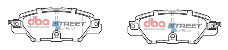 DBA Brake Pads Utcai sorozat hátsó fékbetétek Kerámia - DB2414SS MAZDA CX-5 1st Gen 2nd