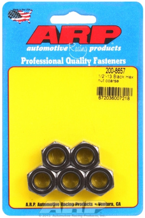 Śruby ARP "1/2""-13 black coarse hex nut kit" (5pcs)