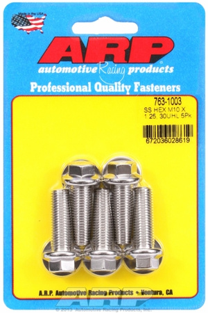 ARP M10 x 1.25 x 30 hex SS bolts (5pcs)