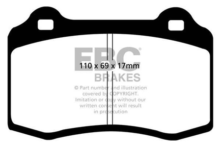 DP41031R - EBC Brakes YELLOWSTUFF sorozatú fékbetét készlet
