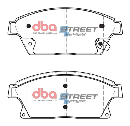 Klocki hamulcowe przednie DBA Brake Pads Street Series Ceramic - DB2268SS CHEVROLET Cruze J300 Orlando Trax Volt OPEL Ampera Astra J GTC Mokka X Zafira Tourer VAUXHALL