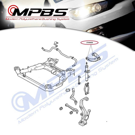 Tuleja wahacza przedniego (górnego) - MPBS: 3700608 Mazda 6,