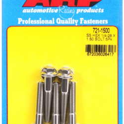 ARP "1/4""-28 x 1.500 hex SS bolts" (5pcs)