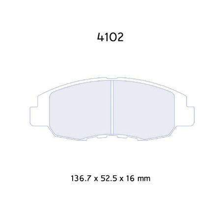 Fékbetétek Carbone Lorraine RC6 - Honda Civic Coupe SI/ EX/ HX/ LX (99-10)