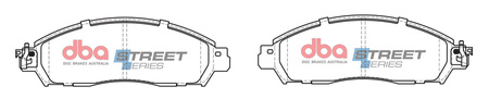 DBA Brake Pads Utcai sorozat első fékbetétek Kerámia - DB2374SS NISSAN Leaf NP300 Navara D23 RENAULT Alaskan