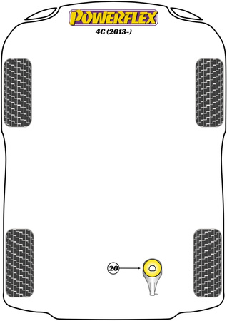 Prowadnica montażowa koła PowerAlign Powerflex Road Series Alfa Romeo 4C (2013-) PF99-512-125