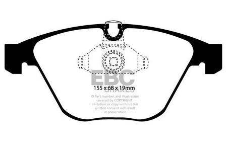 DP81449RP1 - Zestaw wyścigowych klocków hamulcowych seria RP-1 Racing EBC Brakes