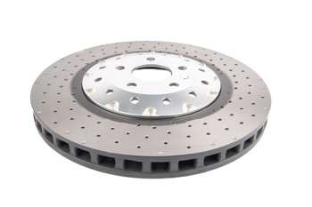 Tarcza hamulcowa przednia DBA 5000 series - Cross Drilled/Dimpled - DBA53002SLVXD AUDI RS6 C7 RS7 4G8