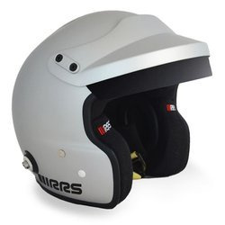 RRS Protect Jet Open Helmet Matt Silver - Snell FIA HANS