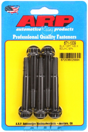 ARP M8 x 1.25 x 60 12pt black oxide bolts (5pcs)