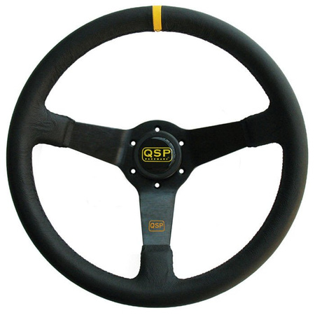 Kierownica skórzana QSP 3 ramienna 350mm / 70mm