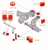 Front wishbone bushings 13mm (rear) - MPBS: 0601349 Audi A3 I, I Quattro, Seat Leon Cupra, Toledo Skoda Octavia Volkswagen Bora 4x4, Golf IV, IV New Beetle