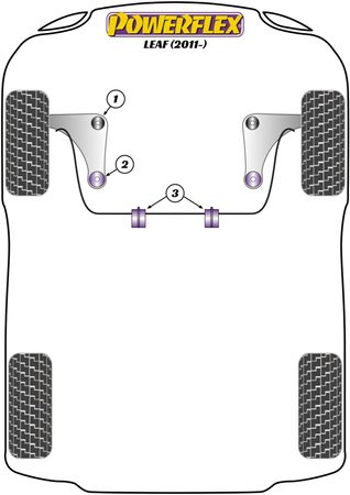 Stabilisatorbuchse vorne 21mm Powerflex Polyurethanbuchse Road Series Nissan Leaf (2011 on ) PFF46-803-21