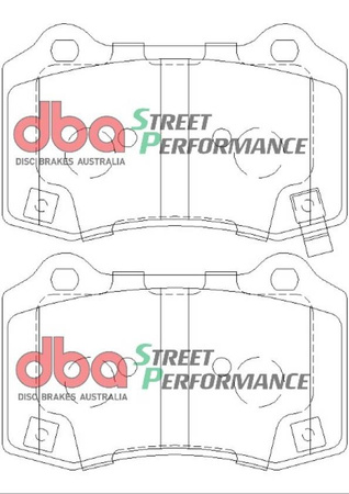 Klocki hamulcowe tylne DBA Brake Pads Street Performance Hawk HB194x.570 - DB8805SP CADILLAC CTS-V CHEVROLET Camaro 5th Gen CHRYSLER USA 300C DODGE Challenger SRT Hellcat Charger Magnum HOLDEN Aust NZ HSV JEEP Grand Cherokee