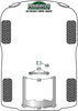Tuleja belki poprzecznej tylnego dyferencjału Powerflex Heritage Collection Audi A4 / S4 / RS4 & A4 / S4 / RS4 B5 (1995-2001)\S4 Avant (1995-2001) PFR3-127H