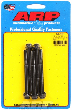ARP "1/4""-20 x 3.000 12pt black oxide bolts" (5pcs)
