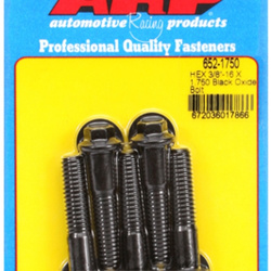 ARP "3/8""-16 X 1.750 hex black oxide bolts" (5pcs)