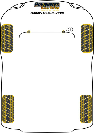 Stabilisatorbuchse vorne 23.2mm Powerflex Polyurethanbuchse Black Series Hyundai Tucson / iX35 Models Tucson TL (2015 - 2019) PFF26-103-23.2BLK