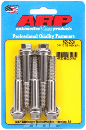 Śruby ARP "3/8""-16 x 2.500 hex 7/16 wrenching SS bolts" (5pcs)