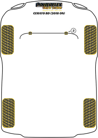Első stabilizátor persely 22,5 mm Powerflex poliuretán szilent Black Series Kia Cerato Models Cerato BD (2018 on) PFF26-103-22.5BLK