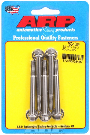 ARP M6 x 1.00 x 60 hex SS bolts (5pcs)