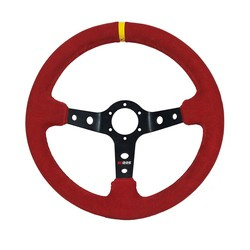 RRS CORSA Suede Steering wheel - Red