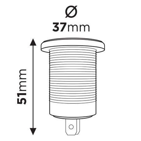 Wodoodporna ładowarka z gniazdami 2xUSB 12/24V