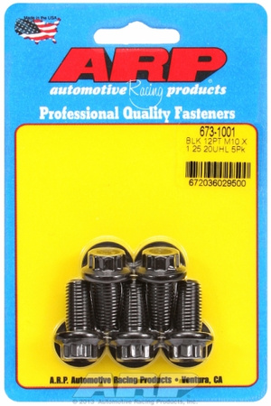 Śruby ARP M10 x 1.25 x 20 12pt black oxide bolts (5pcs)