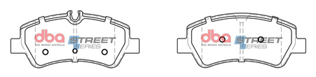 DBA Brake Pads Utcai sorozat hátsó fékbetétek Félig-fémes - DB2329SS