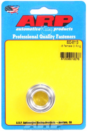 ARP -8 female O ring aluminum weld bung