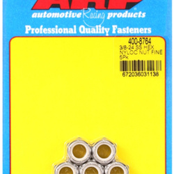 ARP "3/8""-24 SS fine nyloc hex nut kit" (5pcs)